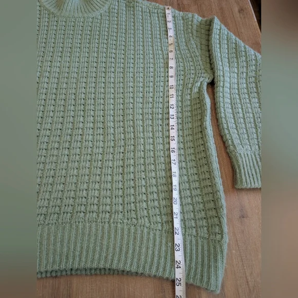 RETROFETE DORINDA Wool Blend Round Neck Sweater In Sage Size S - Picture 6 of 14
